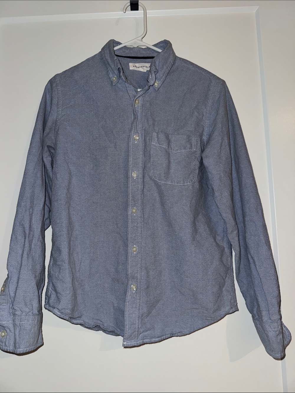 Aeropostale Men's Button-Down Shirt in Light Blue